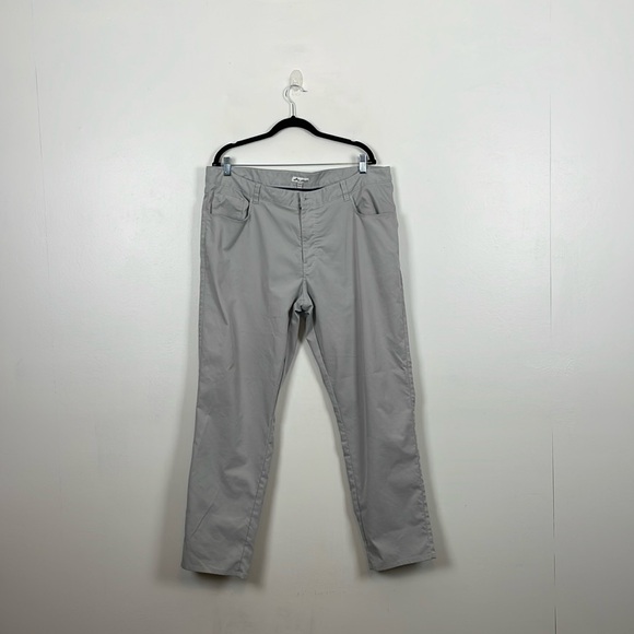 Peter Millar Mens 40x30 Gray Performance Natural Touch Five Pocket Casual Pants - Picture 1 of 10